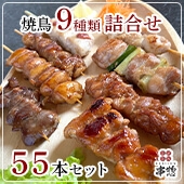 焼鳥生串 部位いろいろ詰合せ55本セット
